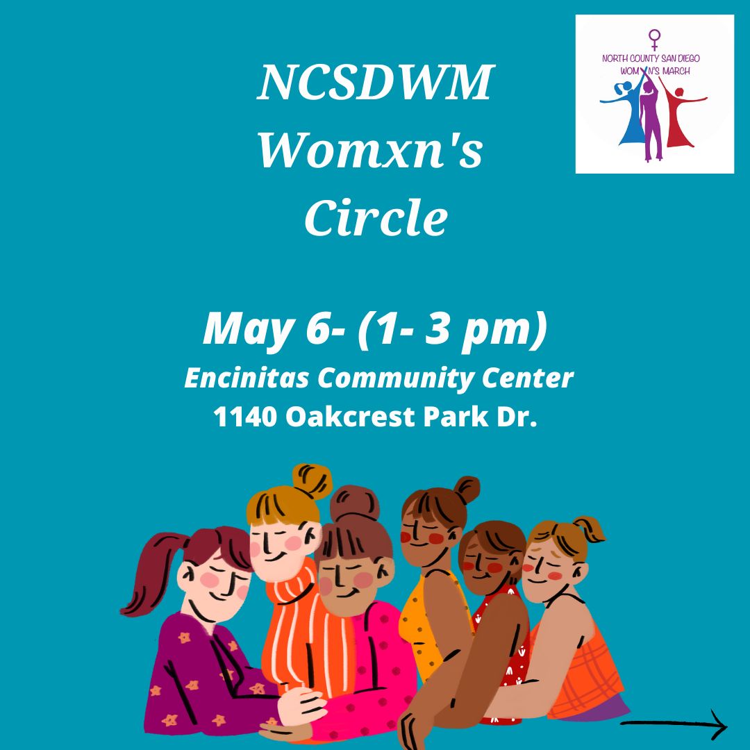 MarchNcsd's tweet photo. Save the Date- May 6 (1pm-3pm)- NCSDWM Womxn's Circle
Encinitas Community Center
More info email us: ncsdwomxnsmarch2021@gmail.com
#womxncircle #womxn #ncsdwm https://t.co/uLJxqXVzWl