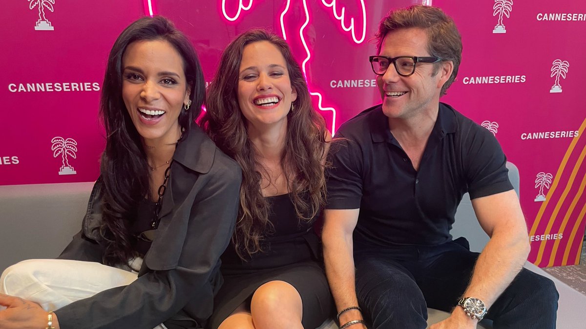 AcornTV's tweet photo. Cannes Confidential takes the pink carpet!

We had a fantastic time at the #Canneseries Festival this weekend to premiere our upcoming Acorn TV Original. 
Get ready, Cannes Confidential is coming to Acorn TV this summer ☀️ https://t.co/nnHF3Xb1DQ