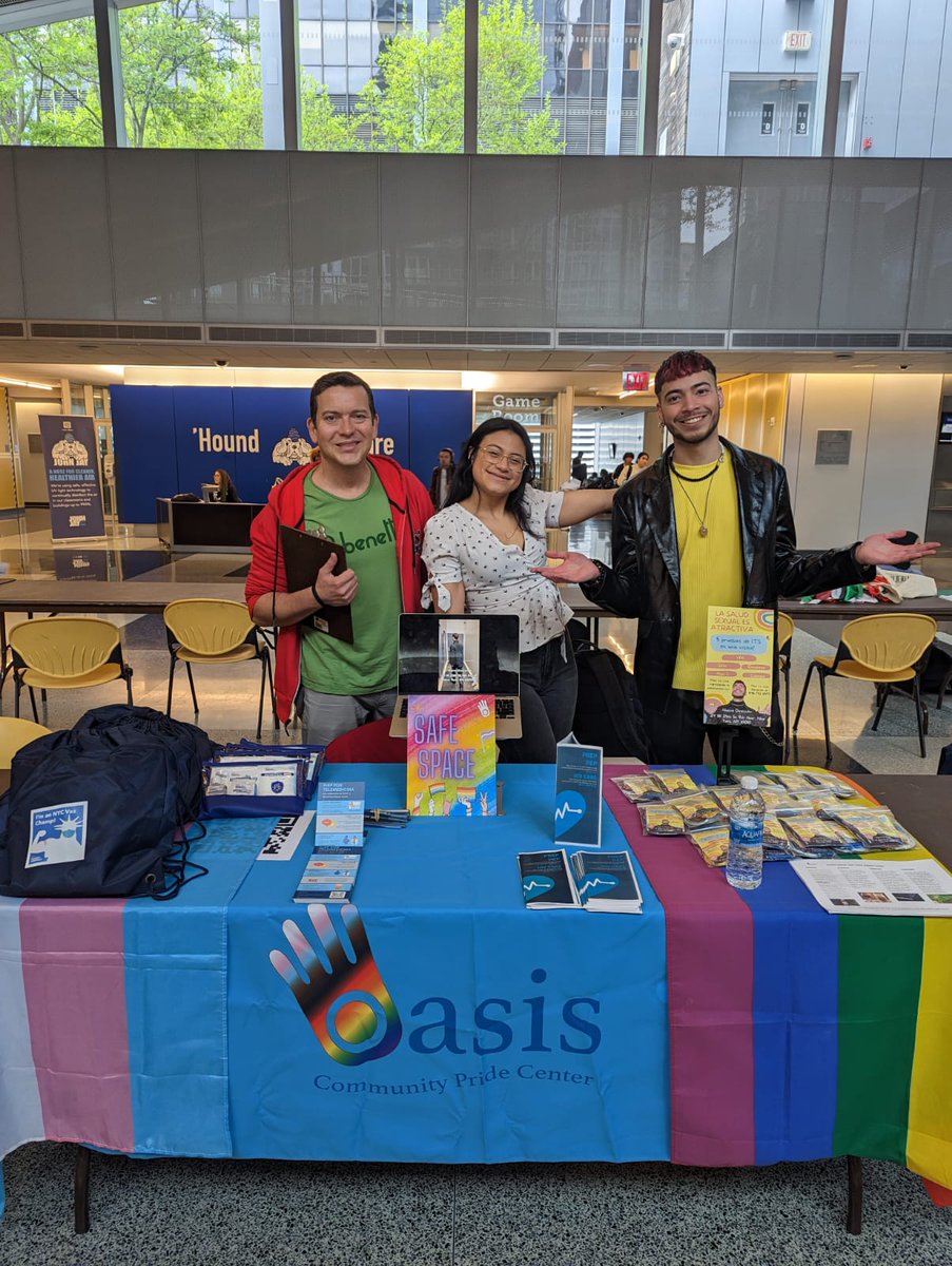 CovidResp's tweet photo. We are at Gaypril with @latinoasisnyc promoting healthy behavior. 
@johnjaycollege 
#sexualhealth https://t.co/mQEPvrVTZE