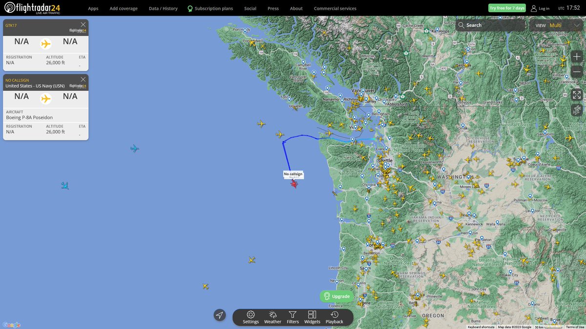 AIYeyENGDdJkjTr's tweet photo. Apr 19, 2023
#Whidbey Island NAS
#GTK17 N/A USN P-8A Poseidon
#NoCALLSIGN #AE67BC USN P-8A Poseidon https://t.co/jWvnTeAdM1