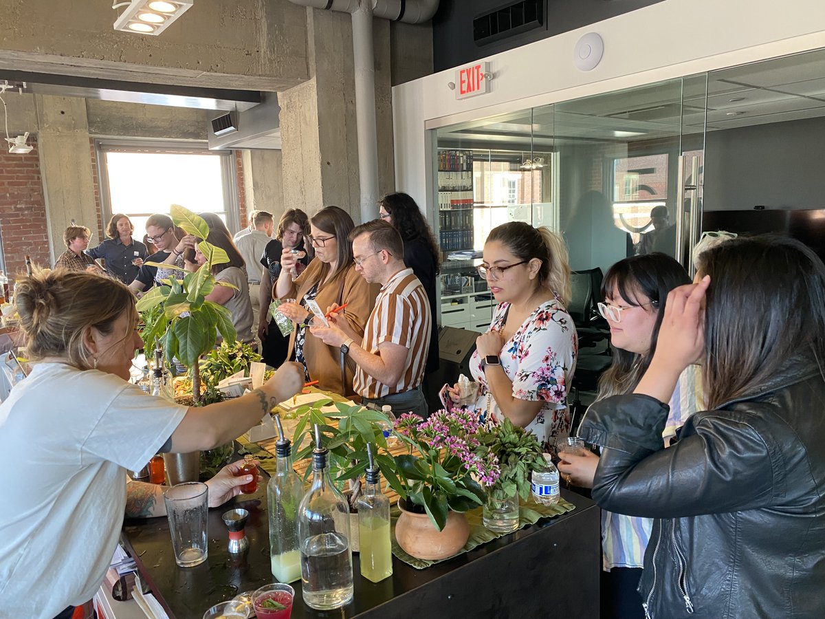 sfsarchitecture's tweet photo. We had a blast at #TopShelf2023 during KC Design Week! Thank you to everyone who stopped by to sample our culinary and cocktail creativity! The grand winner? CUCUMBER! ...with Rosemary just a decimal point behind. Well done, teams! #kcdesignweek https://t.co/ynJWW08KtW