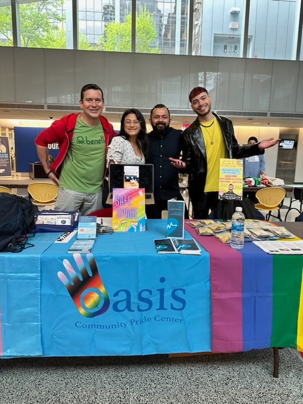We are at Gaypril with @latinoasisnyc promoting healthy behavior. 
@johnjaycollege 
#sexualhealth