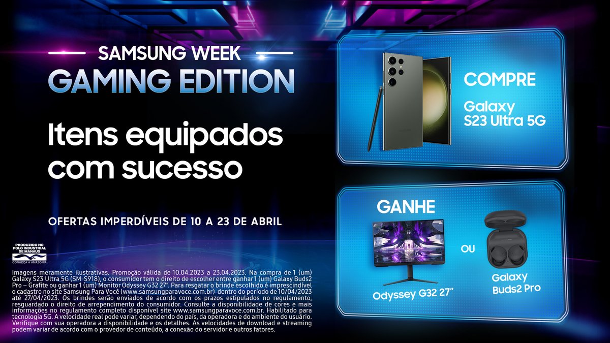 LEIA A DESCRIÇÃO] Samsung Week Gaming Edition - Compre um dos