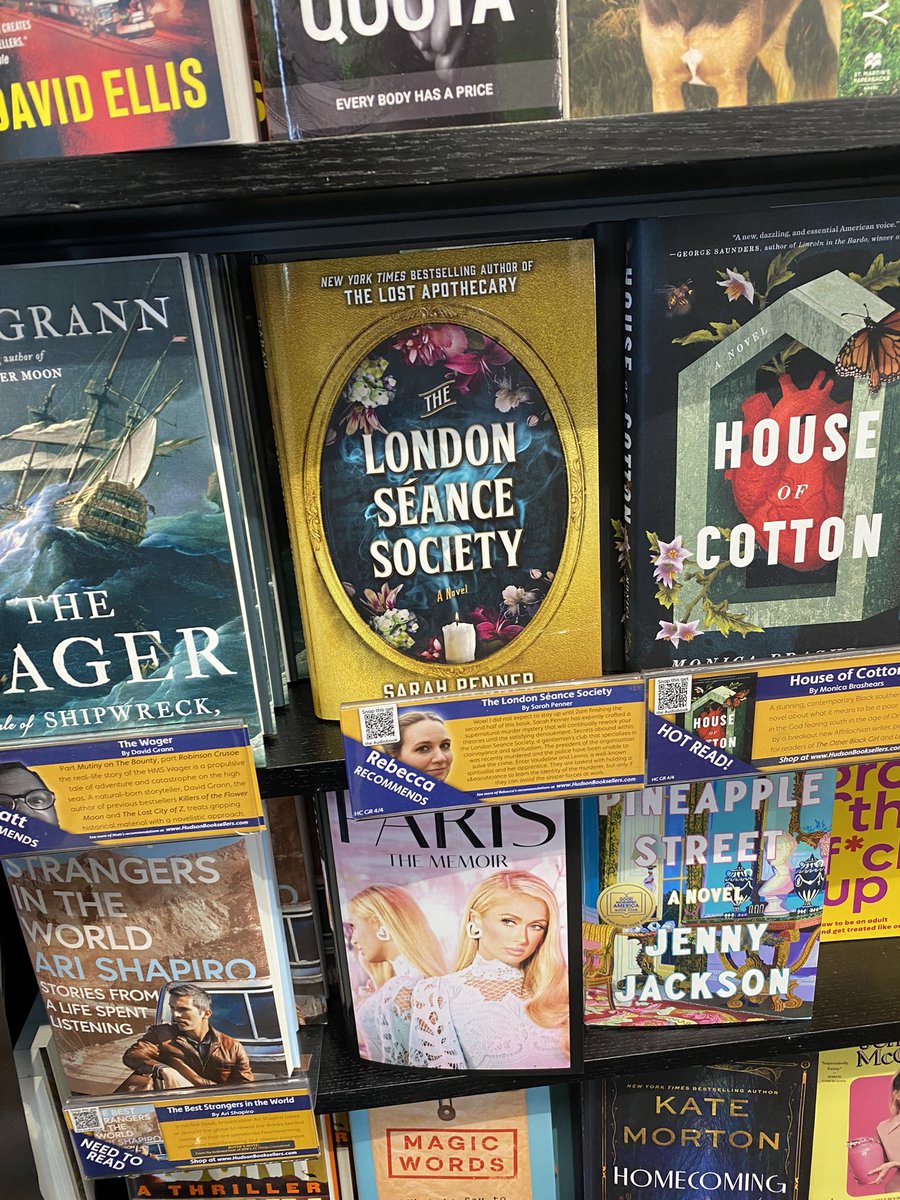 I’m at the airport playing my favorite book tour game - Looking for Friends’ Books in Airport Bookstores. Well, hello there, to The London Seance Society by @sl_penner.