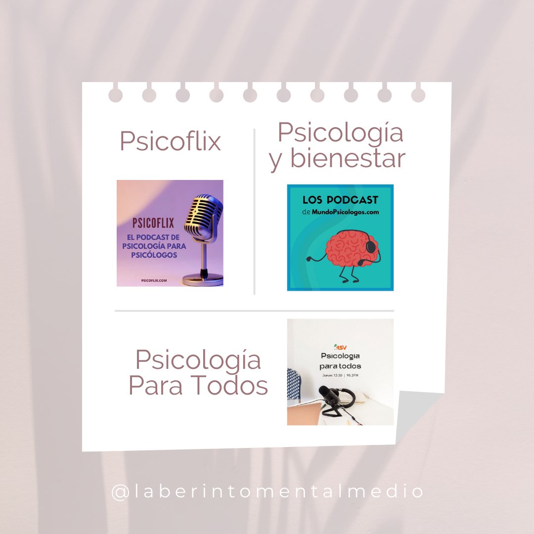 LaberintoMedio's tweet photo. ✅ ¡¡Tenemos la lista de los pódcast sobre psicología y salud mental más conocidos y escuchados!!🧠🤩

💁‍♀️¿Nos recomendáis alguno más? Escríbelo en comentarios!!✍️

#podcast #saludmental #psicología #entiendetumente #psicologiaaldesnudo #marianrojasestapé #psicoflix https://t.co/5e2WkrwpWf