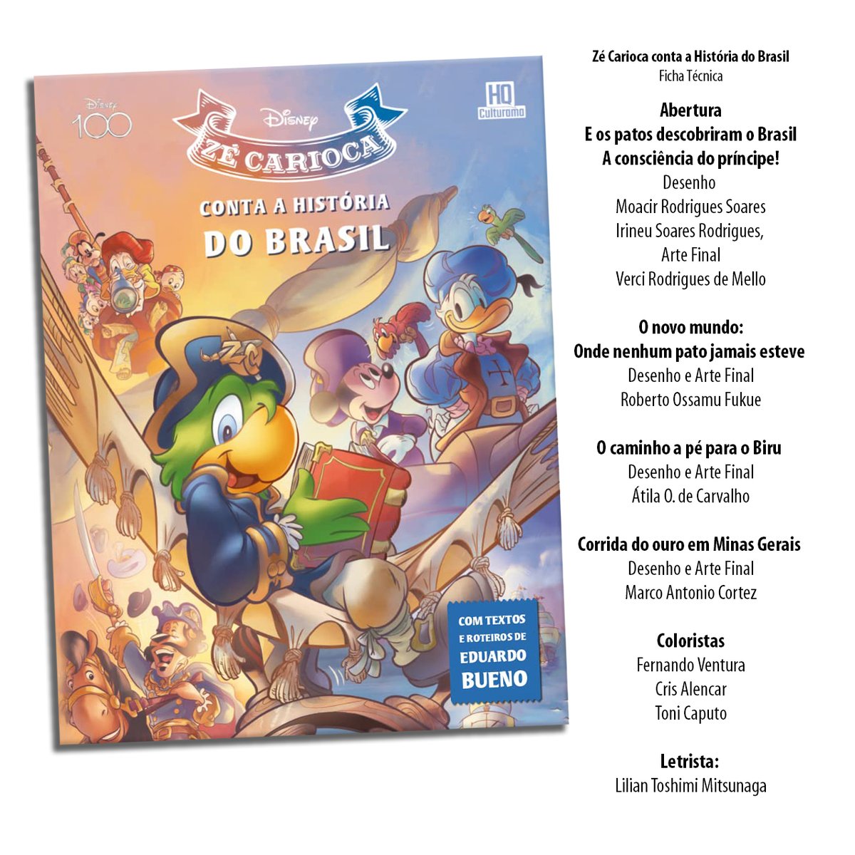 macortez's tweet photo. A maioria dos portais e sites especializados  em quadrinhos "NÃO" mencionam os artistas brasileiros que produziram o livro Zé Carioca conta a Historia do Brasil. Que pena, nos temos nome e uma história, então segue: https://t.co/43MHp0jHvs