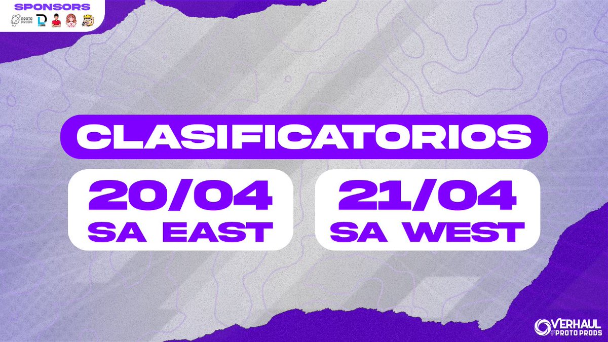 🔊 | ¡ Abrimos Clasificatorios ! 

🟣 Únete a nuestro discord para que puedas inscribirte y recibas más información : 
discord.gg/a8EBnsZv

📆 20/04 - SA East 
📥 2 Equipos Clasificados

📆 21/04 - SA West 
📥 2 Equipos Clasificados  

#OverTheLimits  #BrawlStars