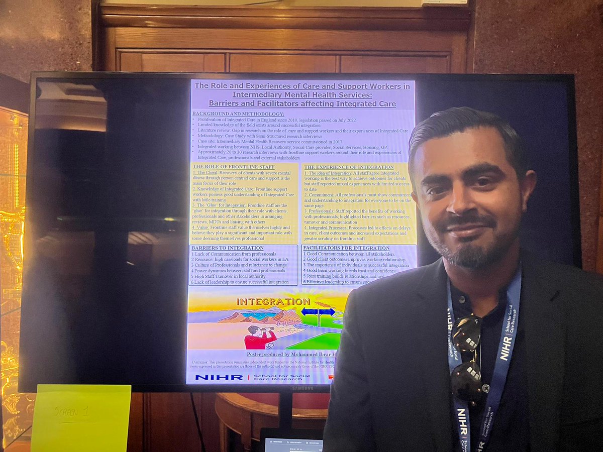 #socialcare poster presentations at #sscr2023 by @finnturnerberry and Mohammed Husain