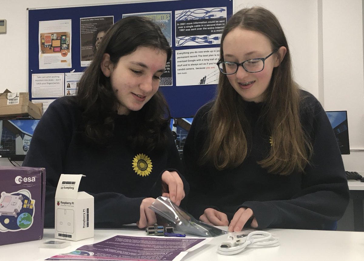 OHS_CS's tweet photo. We have code running on the ISS @Space_Station thanks to @Astro_Pi and a well designed program written by Amy and Leo! Their code has achieved 'flight status' - congratulations!! #GoBeyond @OxfordHighSch #STEM @Raspberry_Pi https://t.co/aARWZapbul