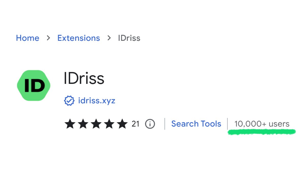 idriss_xyz's tweet photo. Wow, we did it again. 10k browser extension weekly users! 🔥📈 https://t.co/dFT6oFUja3