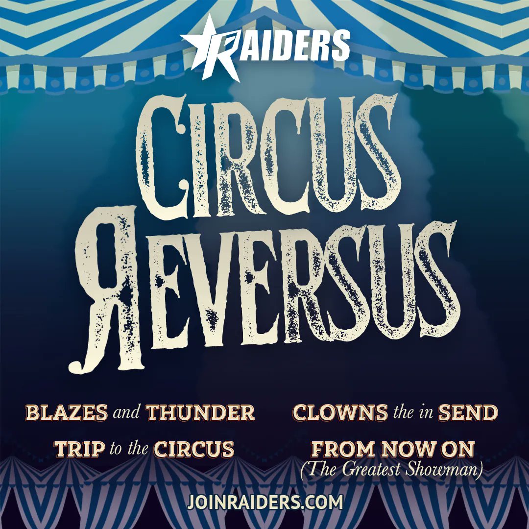 2023 Raiders: CIRCUS REVERSUS 🎪 —A deserted circus, once left to ruin, finds a way to reverse time & return to its former glory. Step right up for the EARTH ON SHOW GREATEST! It’s not too late! Attend our May Camp—positions available in all sections: buff.ly/3W2Scxt