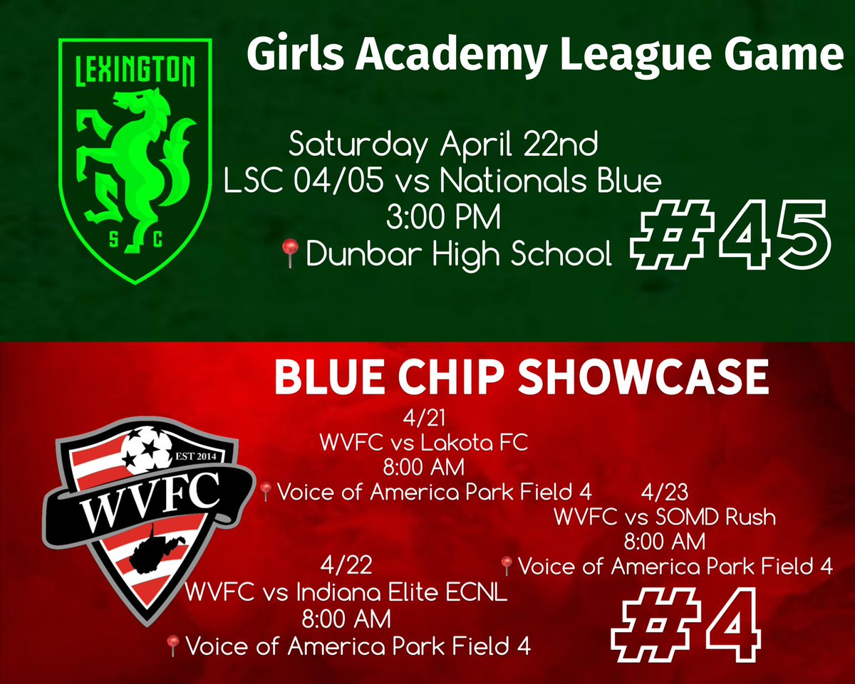 Looking forward to another busy weekend! I will be playing with my local club from West Virginia in Cincinnati along with playing my Girls Academy league game in Lexington. Super excited to play a lot of minutes with four games in three days!!💚❤️<a href="/ImCollegeSoccer/">College Soccer Truth ™</a> <a href="/ImYouthSoccer/">ECNL/GA/Recruiting/College Soccer</a>