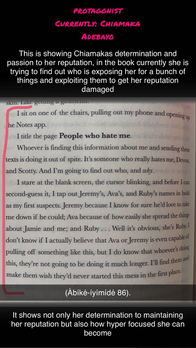 cathy_srock's tweet image. English 11 is working in their independent fiction unit right now, reviewing literary elements &amp;amp; analyzing their choice novel for them. After talking about characterization, #SrockELA created #booksnaps for their protagonist. #AlwaysLakeOrion @LkOrionHS