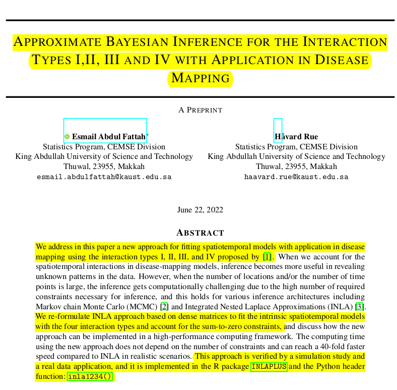 bayescomp_inla's tweet photo. Interested in Bayesian disease mapping  using  INLA 

Then check out:  https://t.co/KiYgUTa6EG

#RINLA https://t.co/89rjhdW0Fh