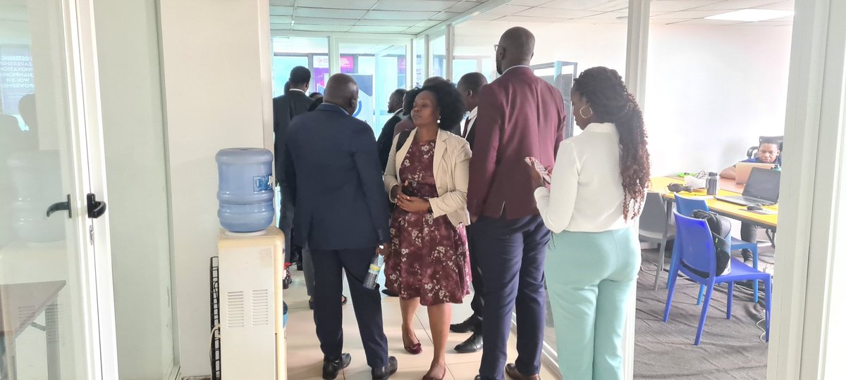 hivecolab's tweet photo. HAPPENING NOW! Ministry of ICT in Malawi with @NITAUganda1 visit &amp; tour HIVE COLAB to understand a d appreciate the different support that the hub offers to startups especially those in the ICT Sector.
#hubtour #partnerships #socialimpact https://t.co/C7GbtL3XGw