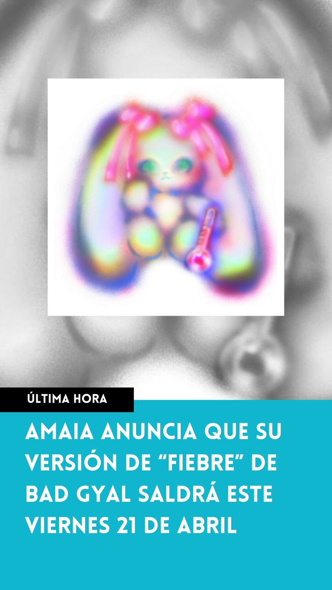 dterminate_'s tweet photo. Amaia (@amaiaromero) anuncia que su versión de "Fiebre", la canción de Bad Gyal, estará disponible en todas las plataformas este viernes 21 de abril. https://t.co/8MTDUCSHmr
