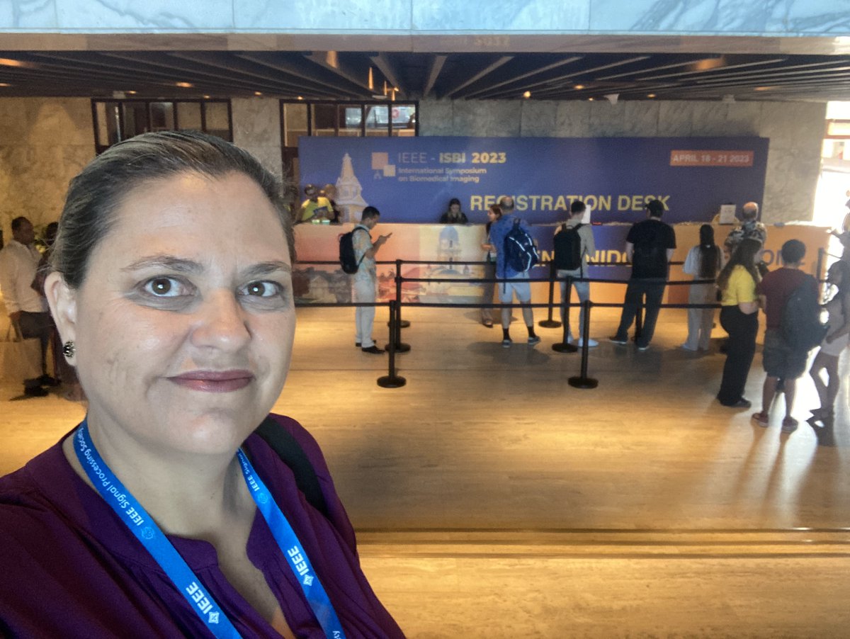 leticiarittner's tweet photo. ISBI2023 is starting! People are coming in and I feel my heart beating faster! What a great way to start the day! Come join us!!! #ISBI2023 #LatinAmericaScience #biomedicalimaging https://t.co/BVX8zFELuk