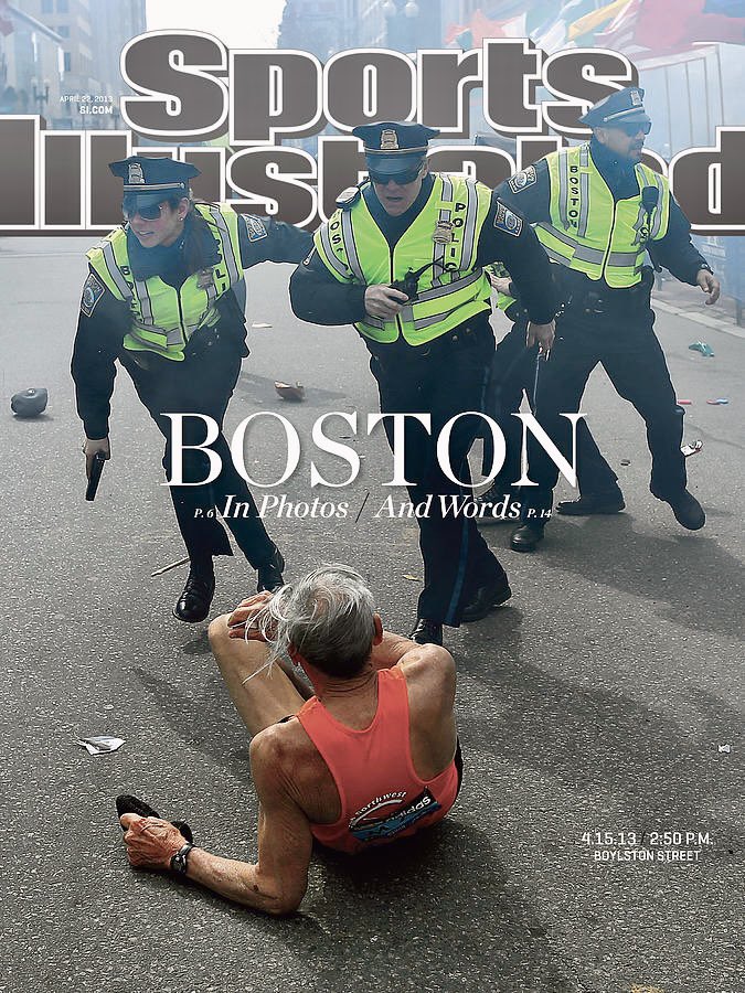 BostonPatrolmen's tweet photo. A picture of resilience, toughness and triumph. Congratulations to BPD Officer Rachel McGuire who finished the 127th #BostonMarathon in a time of 4:14. What a difference a decade can make. #BostonStrong https://t.co/6JwtUYVh2b