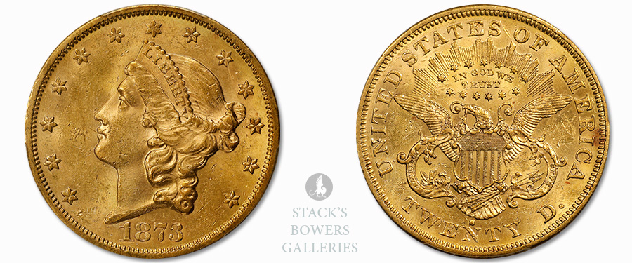 CoinWeek's tweet image. Mint State 1873-S Open 3 Double Eagle in upcoming @StacksBowers auction: bit.ly/3L6zNwv

This lot is part of the June Official Auction of the @WhitmanCoin Expo. #coinauction #coincollecting #coinshow #uscoins