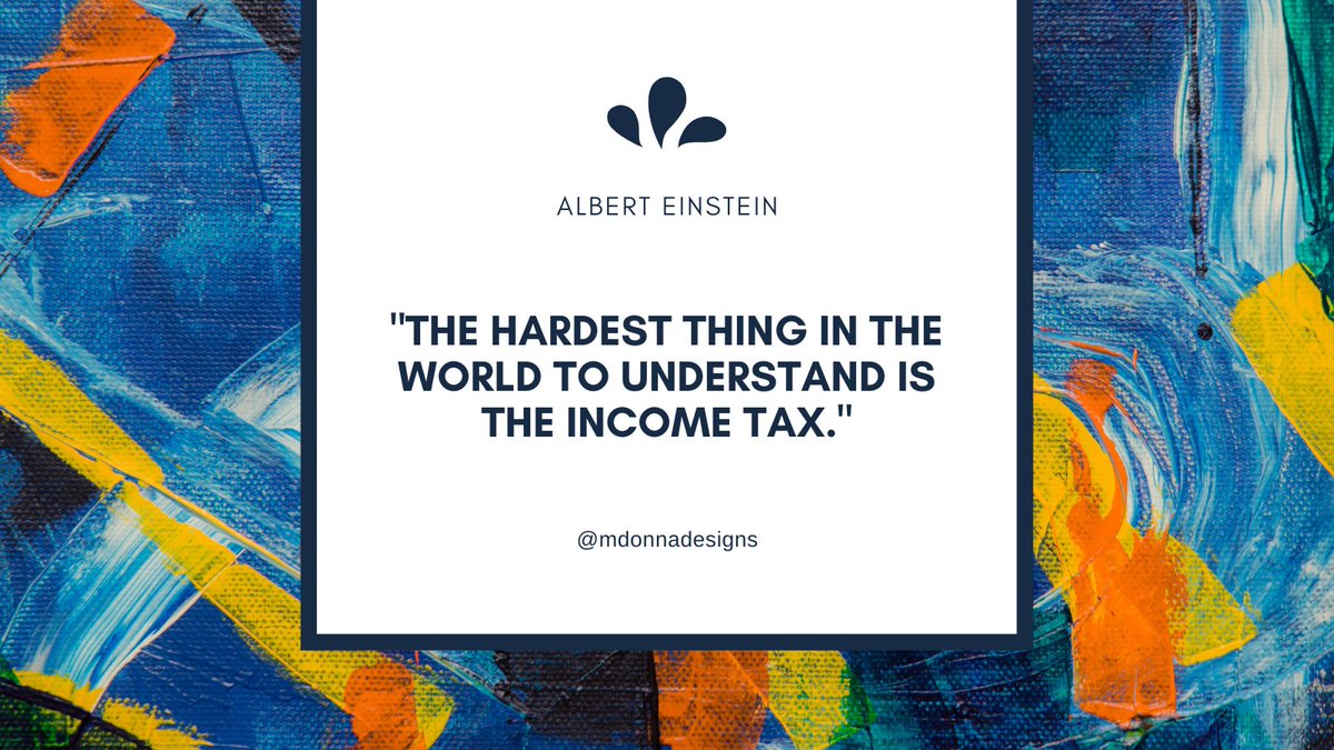 Even Einstein had something to say about #TaxDay 

#TaxDay2023 #HappyTaxDay #TuesdayThoughts #money #tuesdayvibe #GoodTuesday #tuesdaymotivations #followme 

RT like &amp; Follow me