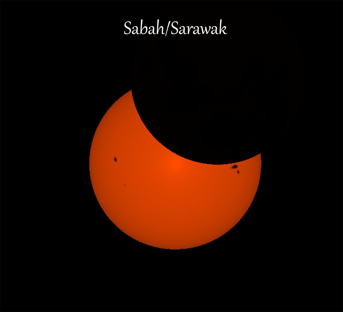 addien90s's tweet photo. 20/4/2023 kita di Malaysia bakal menyaksikan Hybrid Solar Eclipse (Gerhana Matahari Hibrid). Dijangka bermula jam 11 a.m-1 p.m. Semenanjung Malaysia hanya dapat lihat litupan kecil kurang 15% manakala di Sabah Sarawak litupan maksimum sehingga 40%. Next Hybrid eclipse ni, 2031! https://t.co/SRUEE0lvvb