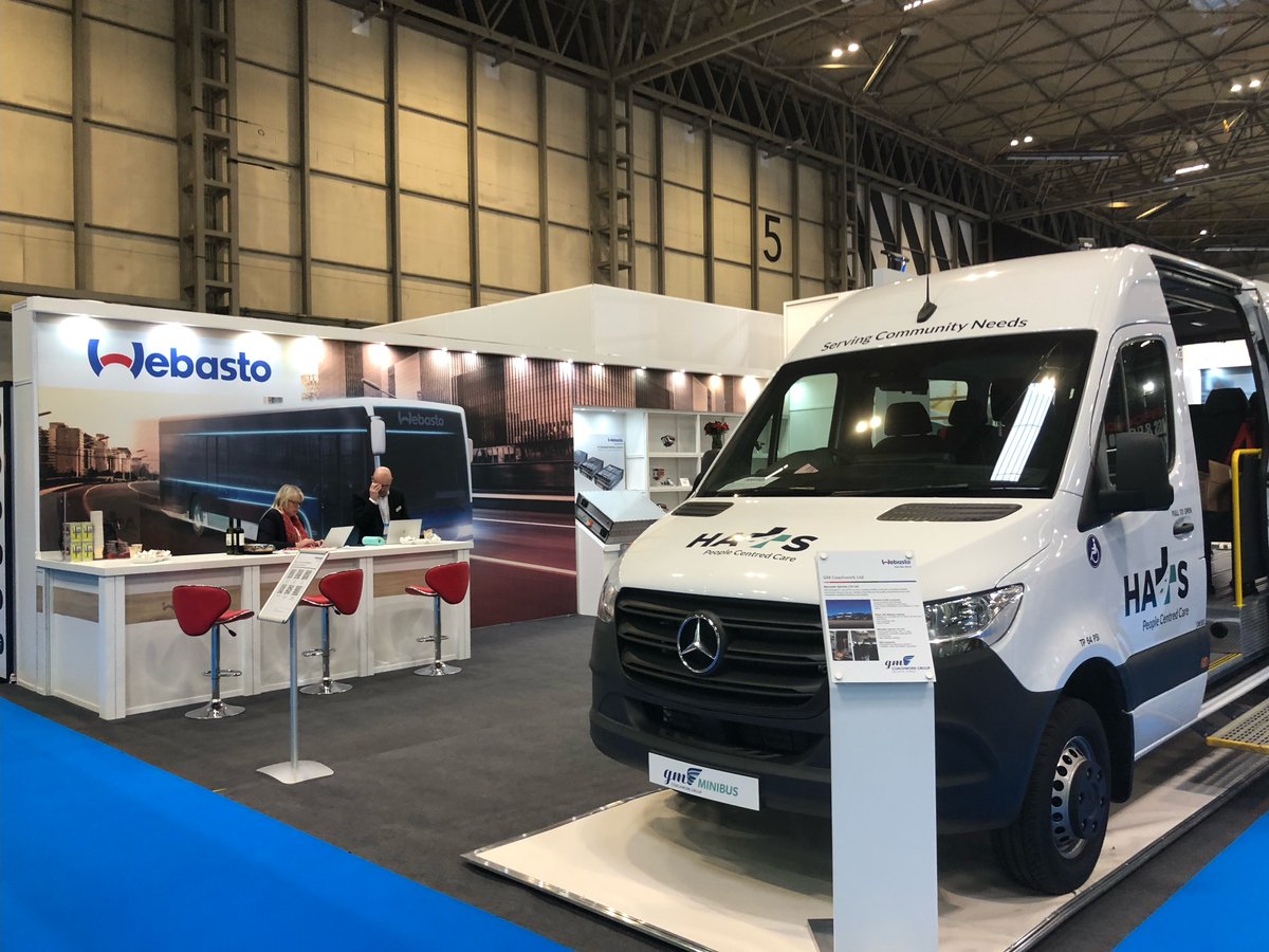 VecoDisplay's tweet photo. A couple of shots of #Webasto's new #exhibition stand, refreshed and reconfigured for another year at @TheCVShow!
Drawing customers onto the stand with a huge TV above the #meeting room and #custom built plinths to #highlight the products! https://t.co/RSLnFK9sGe
