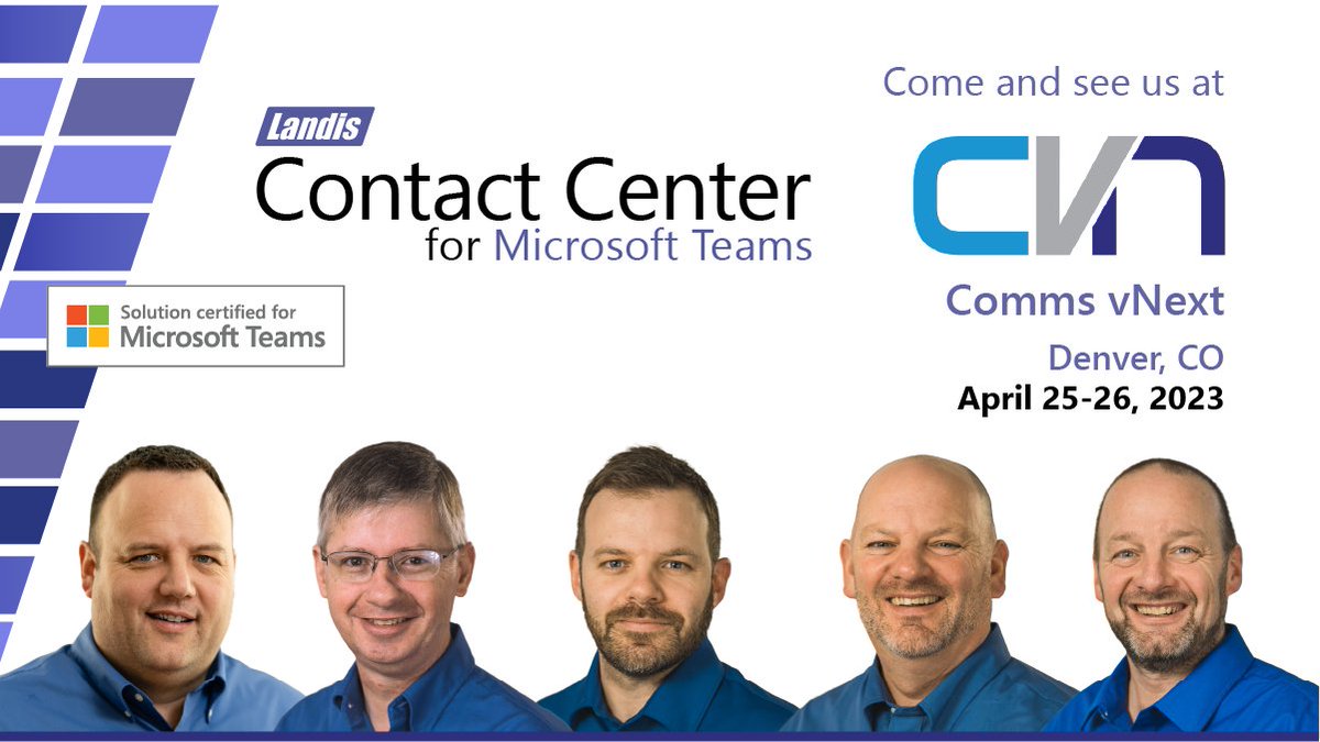 Comms vNext is one week away! We're looking forward to seeing you in Denver. 

landistechnologies.com/microsoft-team…

#CommsvNext #MicrosoftTeams