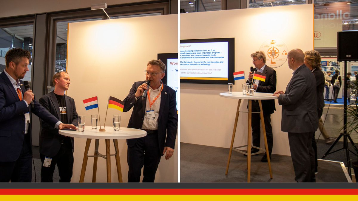 Welke vaardigheden zijn voor een mensgerichte benadering van een groene en slimme transformatie van de industrie in Europa nodig? Op het Holland High Tech Paviljoen worden eerste ideeën voor een concrete samenwerking besproken. #HM23
