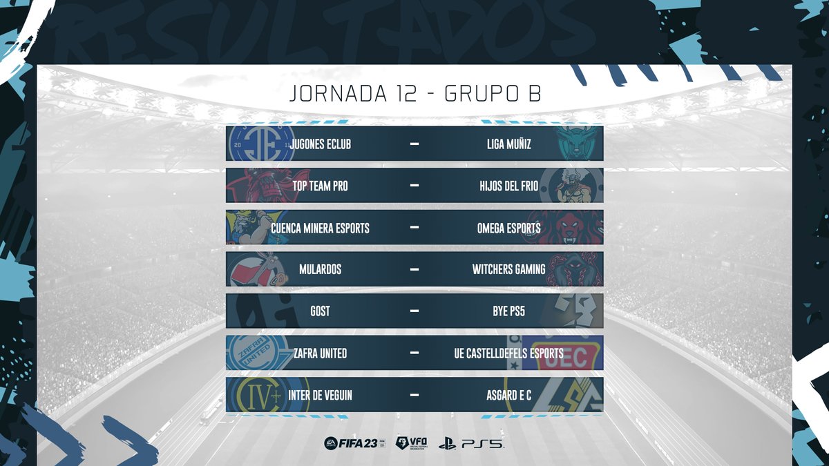 🏆Primera División PS5 - Grupo B
📅Jornada 12
⏰23:20

📺Desde las 23:30 #PartidazoVFO 
<a href="/VFOspain/">VFO España</a>

twitch.tv/VFOspain
