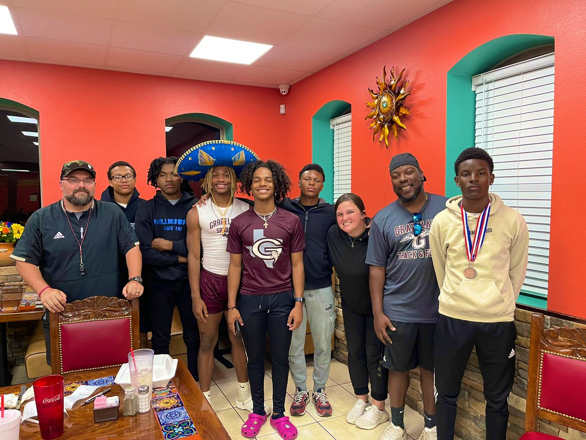 Coach_DixonNCHS's tweet photo. So proud of these young men! Not enough words can be said to how hard they work and how DIFFERENT it makes them. For the first time in over a decade Grapeland High School will have two relays in the regional round as well as a freshman in the 100m dash. #SandieSpeed https://t.co/AvhvHMaE2L