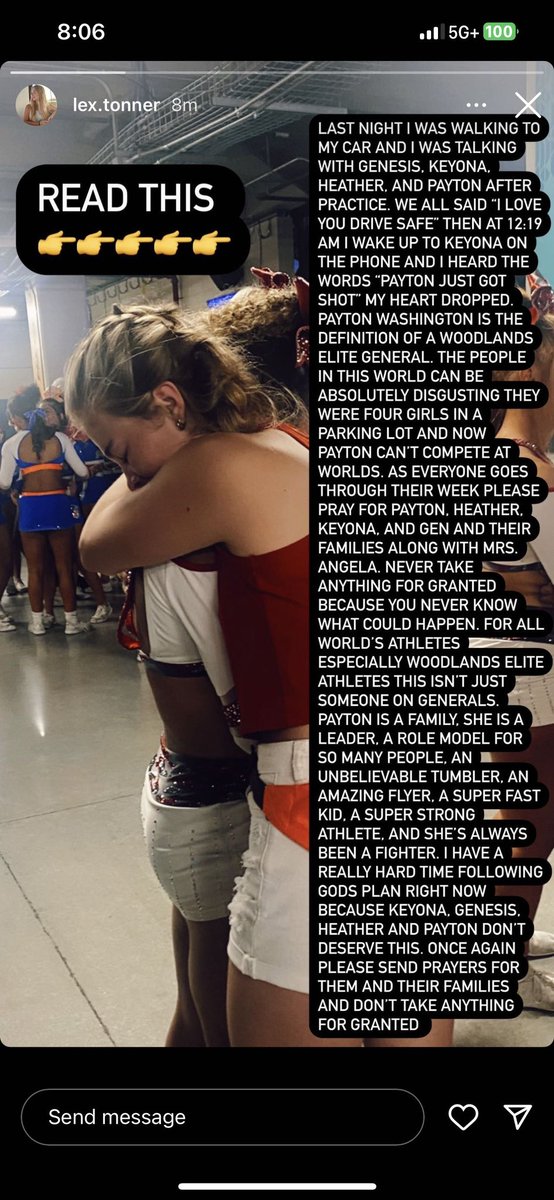 steeItough's tweet photo. pray for payton, her family, and generals in this INCREDIBLY tough time. something needs to be changed in this country these kids don’t deserve this. https://t.co/6ELSiajhYE