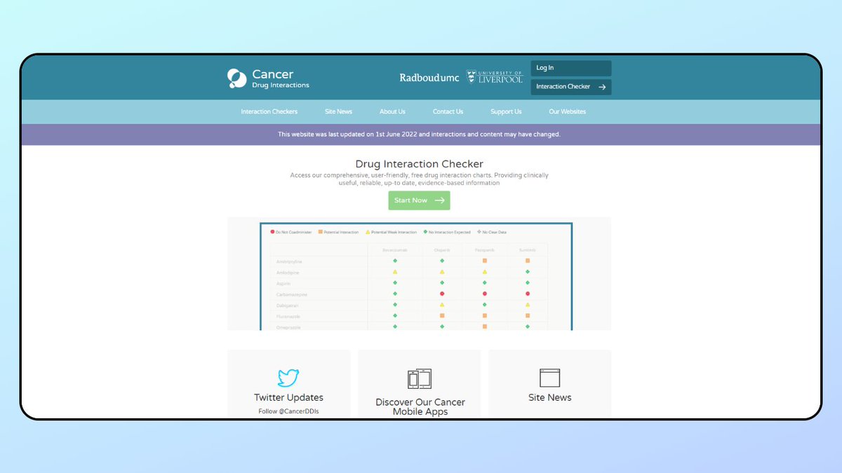 Os dejo por aquí una herramienta muy buena para comprobar interacciones farmacológicas de antineoplásicos orales:

👉🏽 cancer-druginteractions.org