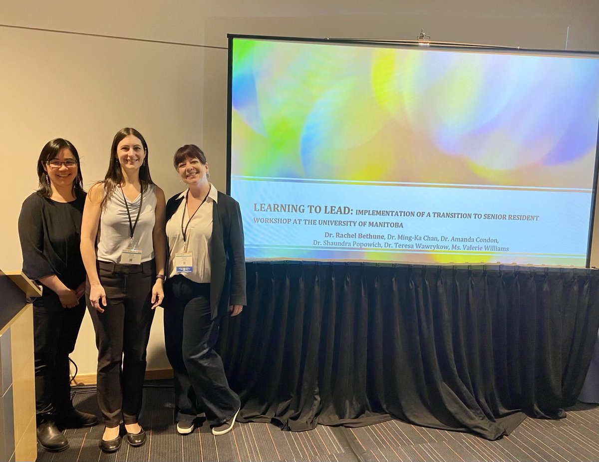 Nice to be able to present our work on #LeadershipDevelopment for the transition to the senior resident role <a href="/MKChan_RCPSC/">Ming-Ka Chan 陳明嘉, MD MHPE FRCPC 🇨🇦 #BLM</a> <a href="/hospitalhome/">Dr. A. Condon</a> <a href="/UofMPGME/">UM PGME</a> #ICAM2023