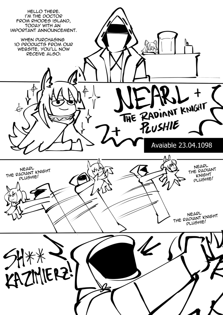 ClinickCase's tweet photo. Doctor has a Yoko Taro Moment 
#arknights https://t.co/ZTdLIfAvKj