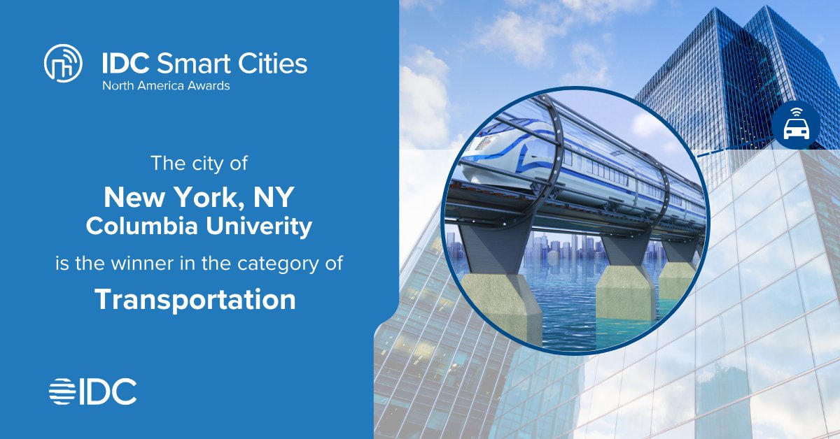 DataSciColumbia's tweet photo. Columbia University's, The Digital Twin of NYC - Smart City Project, has won the @IDCInsights Smart Cities Awards in the transportation category! Read more about the project here: https://t.co/jsPRYIN9x0 #SmartCity #NSFFunded #PAWRCOSMOS

@CUSEAS @Columbia @USDOTFHWA @US_Ignite https://t.co/PUwsskWGkx