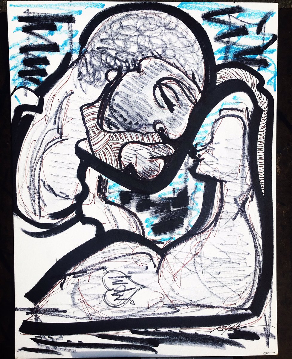 DArscorpius's tweet photo. 🙏🏾.
#art #faces #biglips #sharpieartist #originalart #forartsake #originalartwork #abstractart #blackfaces #peopleart #blackartist #blackmanart #markerart #artstyle #popartist #artisteye #penandink #penart #abstractor #dopeart #blackpeopleart #artdreams #drawthisinyourstyle https://t.co/1AaYm4Niqt