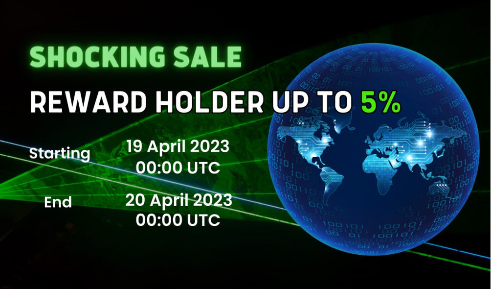 gptbrowser's tweet photo. Special reward to the community 
Starting from 19th April to 20th April 2023. Holder reward will increase up to 5%
#bsc #bnb #cryptocurrency #GPT4 #gptb https://t.co/JhYtBZDn18