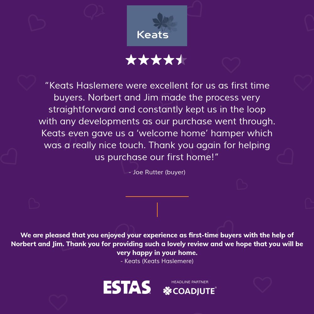 We find it so rewarding to help buyers purchase their first ever home. Our latest review highlights the care we take when it comes to keeping our clients well-informed. #firsttimebuyers #firsthome #firsthomeowner #Haslemere #home