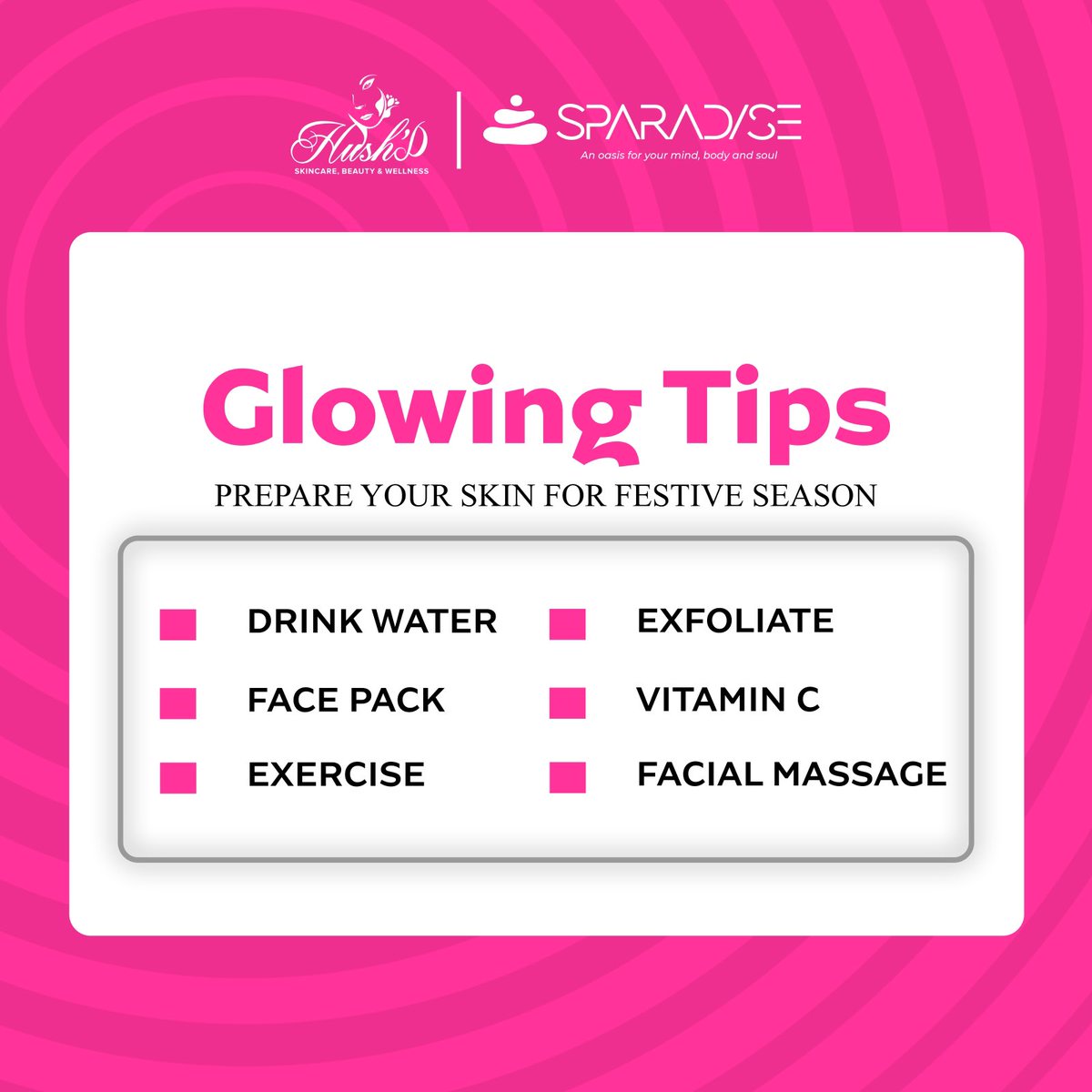 hushdng's tweet photo. Eid is just around the corner and we know how busy it can get,
Here are a few tips to keep your glow on for the festive season.
#skincare #glowtips #festiveseason https://t.co/wbqetw7ZFC
