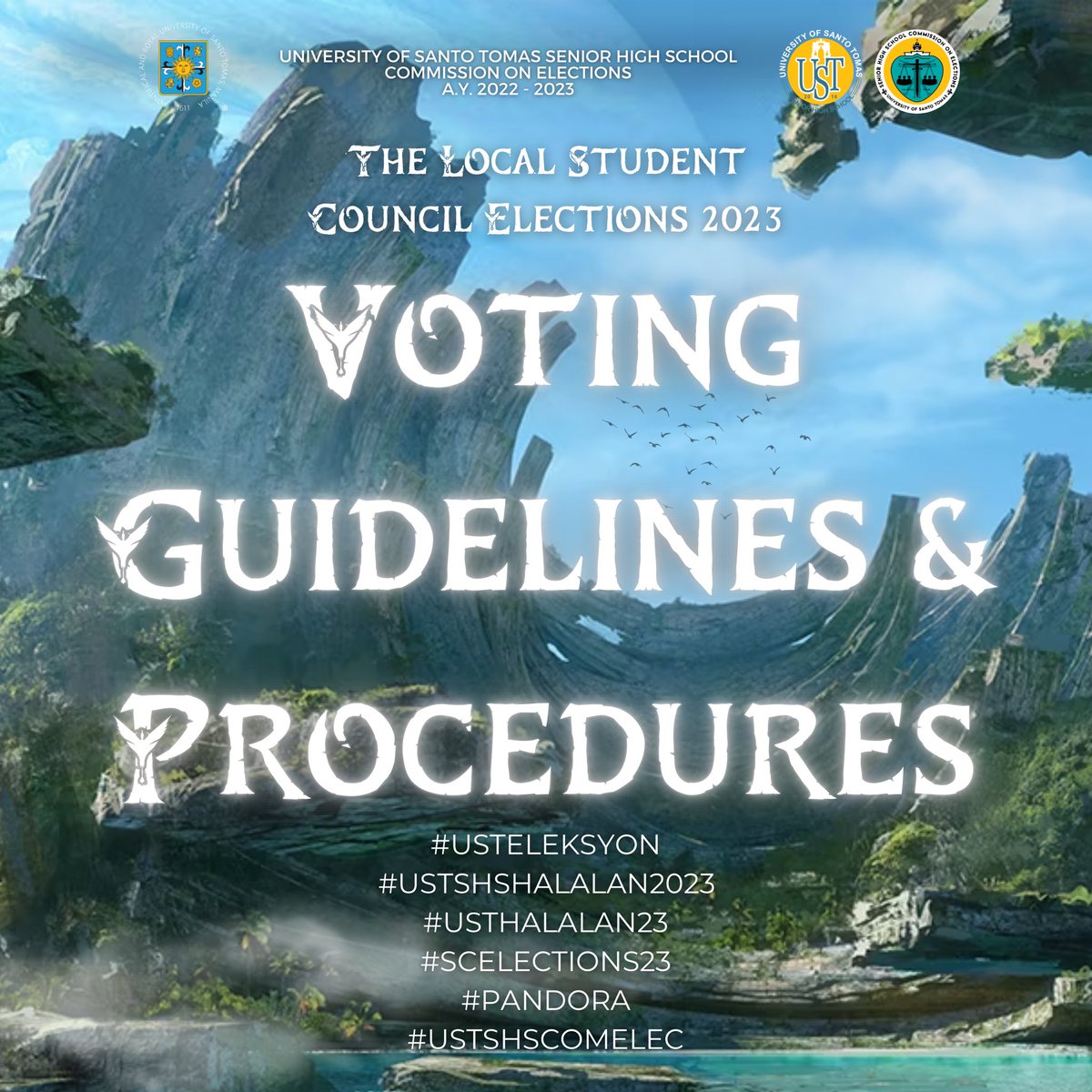 ustshscomelec's tweet photo. Kaltxi! ๐
โ The UST SHS SC Elections 2023 Voting Guidelines and Procedures are now posted.
Thomasians, vote wisely! ๐ฏ๐ณ๏ธ
#USTEleksyon
#USTSHSHalalan2023
#USTHalalan2023
#SCELECTIONS23
#PANDORA
#USTSHSCOMELEC
Pubmat by: Vhic Del Rosario https://t.co/9GjsYp5WQT