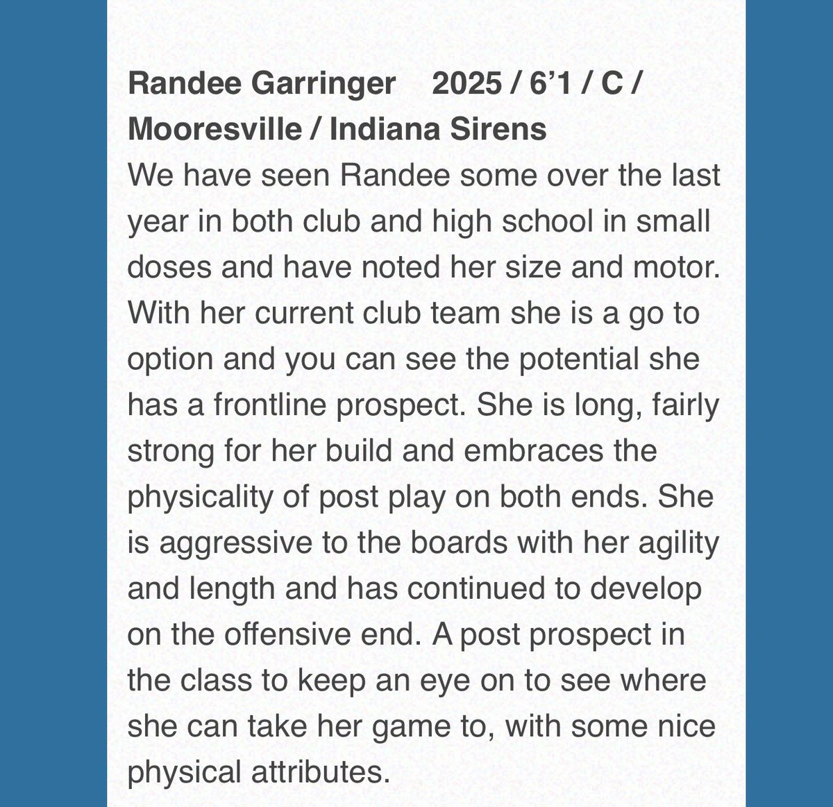 Indiana Sirens (@indianasirens) on Twitter photo Great write up from <a href="/coachbeckett/">IGBRR Hoops</a> on <a href="/RandeeRae2/">Randee Garringer</a> after <a href="/girls_heartland/">Heartland Girls Hoops Tournaments</a> Easter Shootout Great write up from <a href="/coachbeckett/">IGBRR Hoops</a> on <a href="/RandeeRae2/">Randee Garringer</a> after <a href="/girls_heartland/">Heartland Girls Hoops Tournaments</a> Easter Shootout