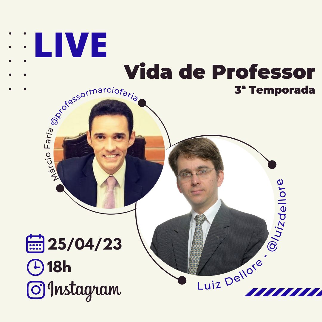 marciocfaria's tweet photo. Anote aí na sua agenda: 25.04, 18h, teremos mais um episódio da série "Vida de Professor"  com o grande Prof. @dellore .

A transmissão será ao vivo pelo Instagram e depois será enviada ao meu canal do YouTube.

Aguardo vocês! 

#vidadeprofessor https://t.co/2Ai5Bqaj28