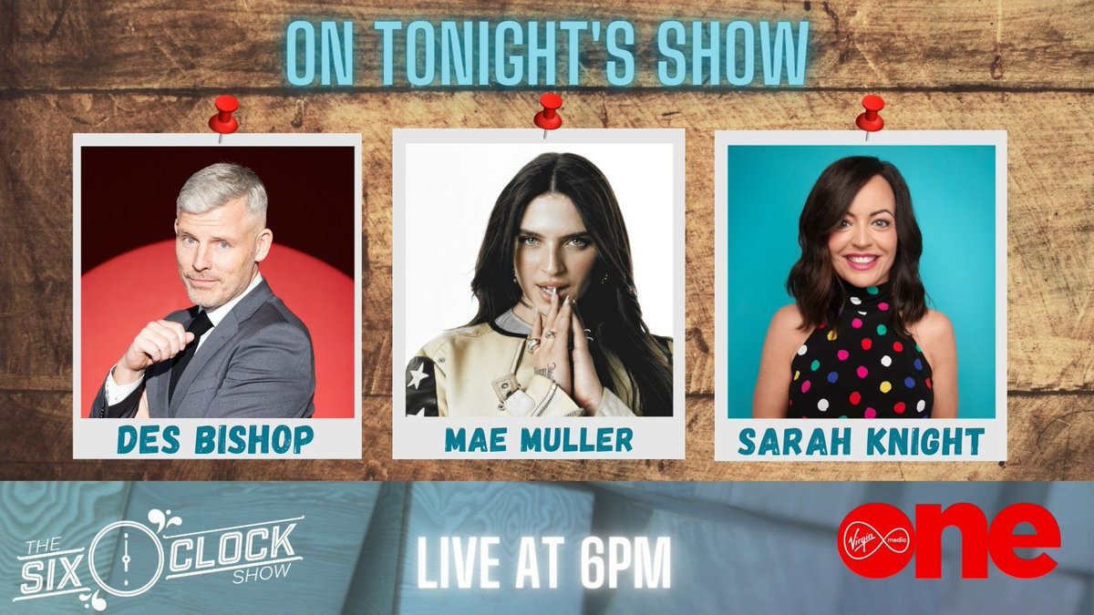 Mae Muller will be on the Six O’clock Show TONIGHT at 6pm on Virgin Media One!! #SixVMTV @maemuller_