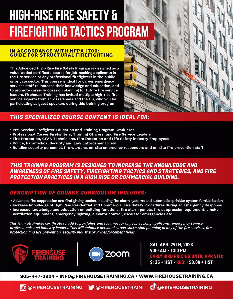 FirehouseTrain1's tweet image. Come on out and see us on Saturday, April 29th at 9am.🙋🏼‍♂️🔥@HighRiseUnit 
..
...
#aprilevents  #professionaldevelopment #virtualtraining #firefighter #firevents #highrisefirefighting