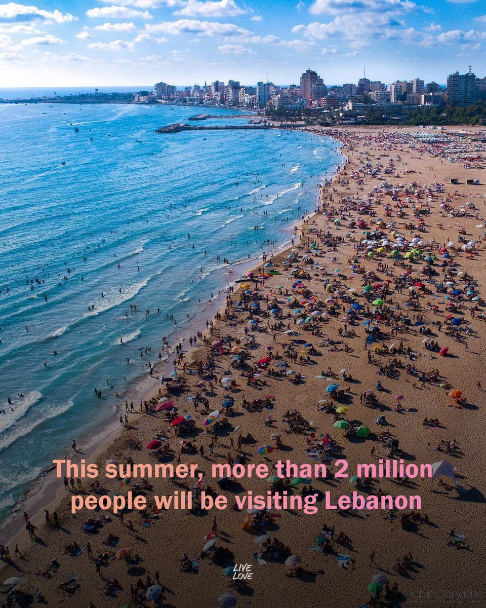 It is anticipated that the number of people visiting this summer will exceed last year's records, with over 2 million visitors expected to arrive. 🇱🇧☀️ #lebanon #lebanese #livelovelebanon photo by @habib_darwishe