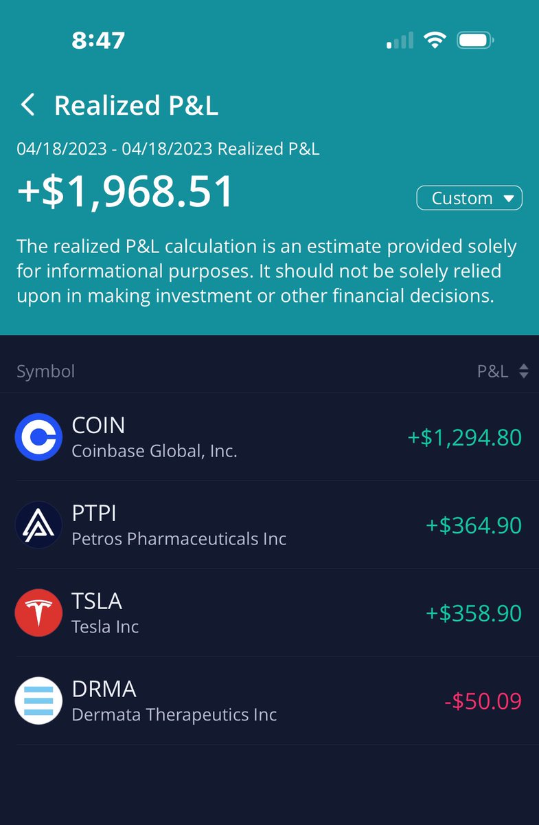 David_Bui00's tweet photo. @AjTrader7 notes, $COIN $TSLA pop at open for $1968 in 15 minutes. Thanks boss 🙌 https://t.co/cHMqrmA4Lr