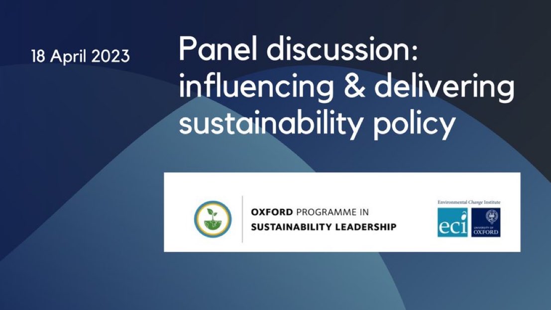 Great to visit some old haunts in Oxford today and thanks to @ecioxford for inviting me to speak about sustainability policy delivery. Enjoyed the rich discussion with @RobbieMac_ @KathrynPharr @HP_water_world covering Overton windows, stone soup and everything in between.
