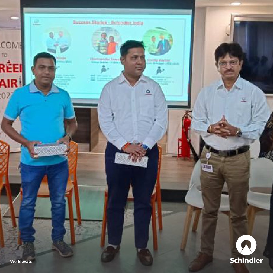 SchindlerIND's tweet photo. We're proud to invest in the growth and development of our employees and events like these are just one of the many ways we are making it happen at Schindler.
#SchindlerIndia #WeElevate #Development #ElevatingIndia #Technology #Elevators #Escalators https://t.co/mEhJEYvjfh