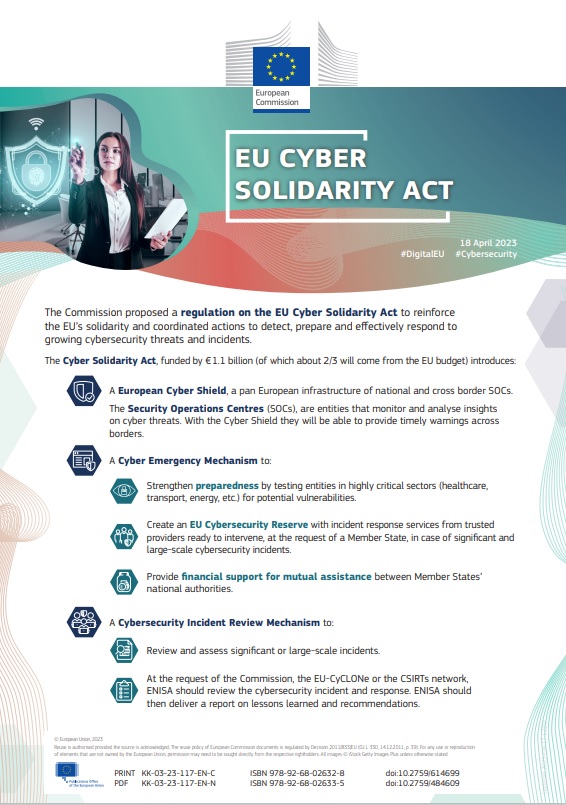 MamerEric's tweet photo. EU #Cybersecurity will be stronger:
▪️ The proposed EU Cyber Solidarity Act  🟰  more solidarity &amp; quicker action against cyber threats
▪️ #CyberSkillsAcademy all initiatives for training and certifications online in one place
https://t.co/AMVbVc1h3t https://t.co/q8Y7W4c9Ku