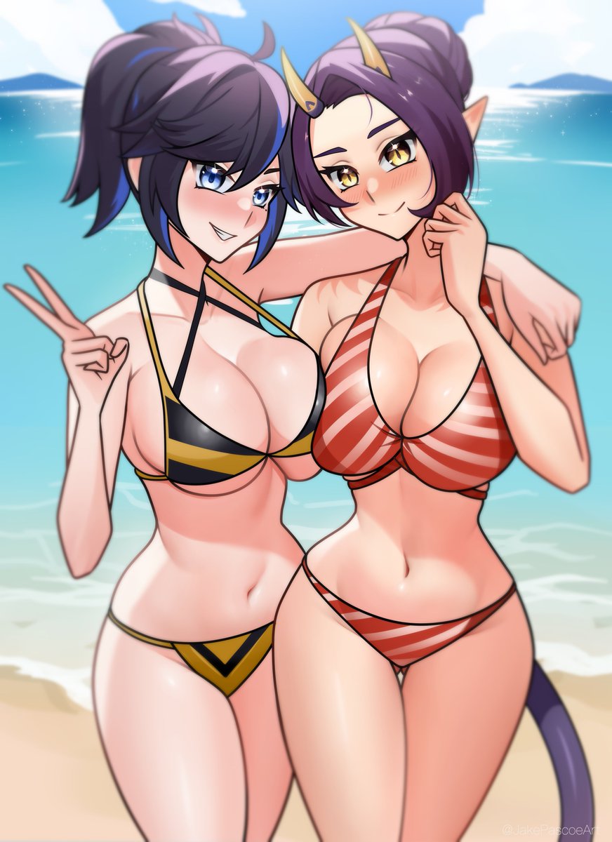 Summer came early 💜❤️

#ksonART #イラスト #VShojoArt #Girilust #Vtuber